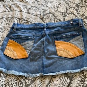 7 For All Mankind Skirt with Leather Detail